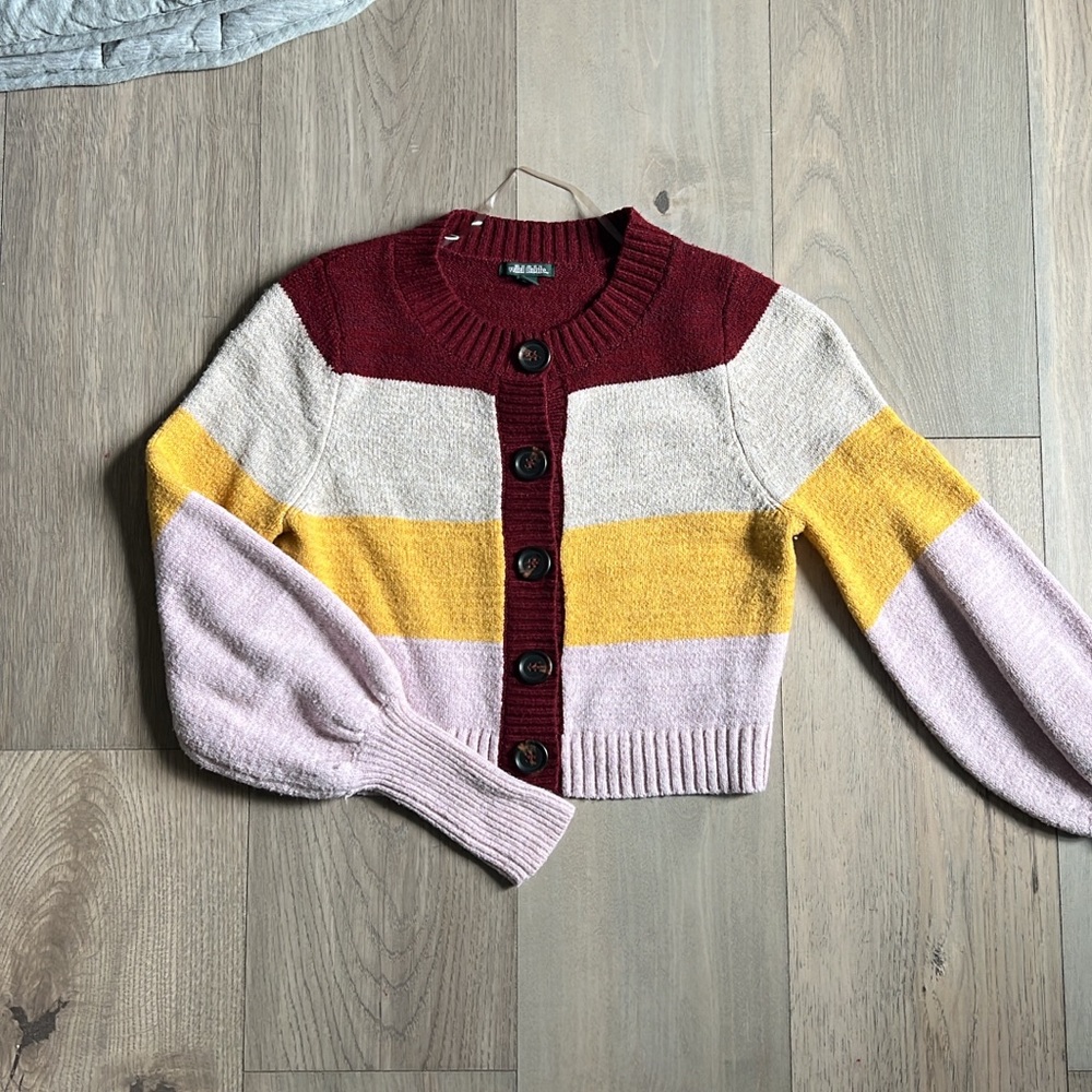 Cropped Cardigan Sweater